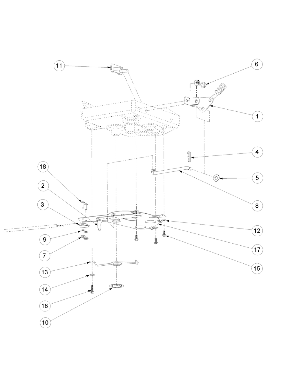 Shut-Off Plate Assembly Diagram and Parts List for 56A34DT2 750-XP Cub Cadet Lawn Mower